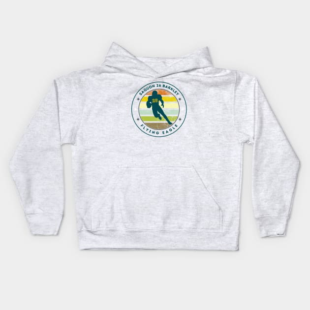 RETRO SAQUON BARKLEY FLYING EAGLE Kids Hoodie by Lolane